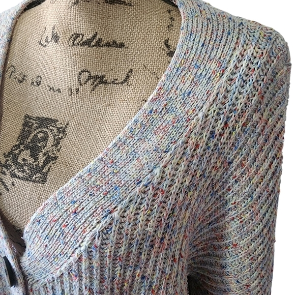 Lea & Viola button Front V-neck Cardigan Sweater Long Sleeve - Medium - Picture 2 of 6